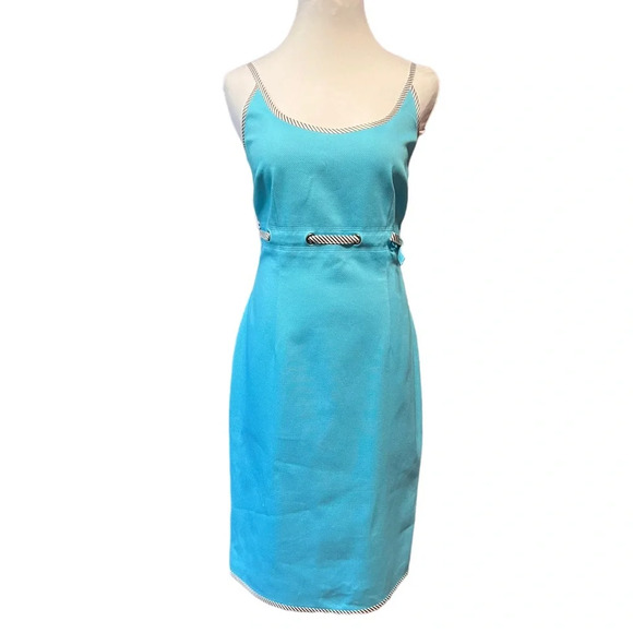 Donna Morgan Aqua Fitted Sheath Dress - Picture 5 of 7